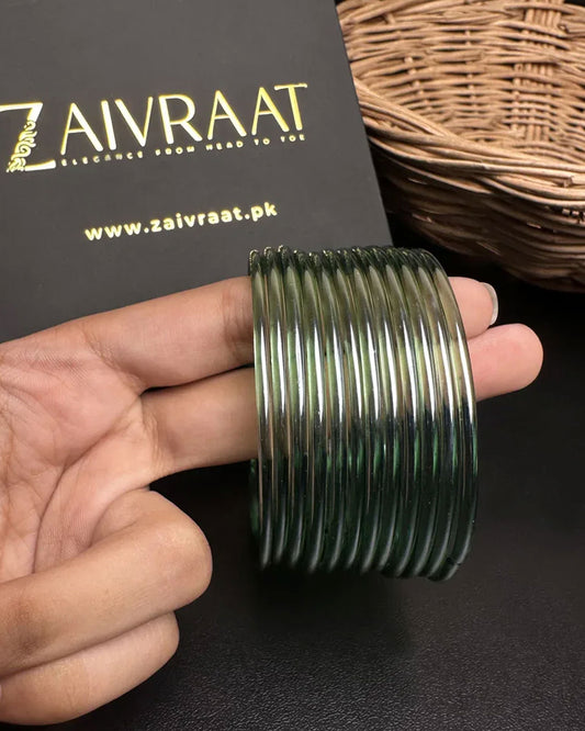 Aaina Glass Bangles (Green)