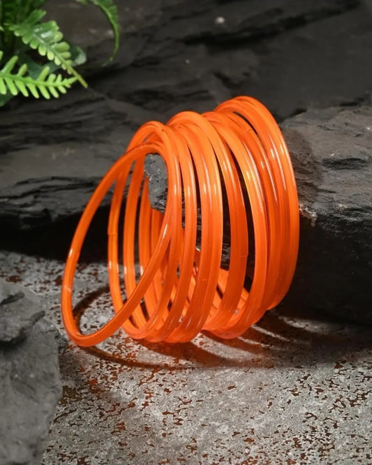 Orange Glass Bangles