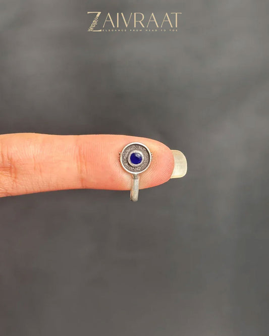 Daaira - Antique Nose Ring (Blue)