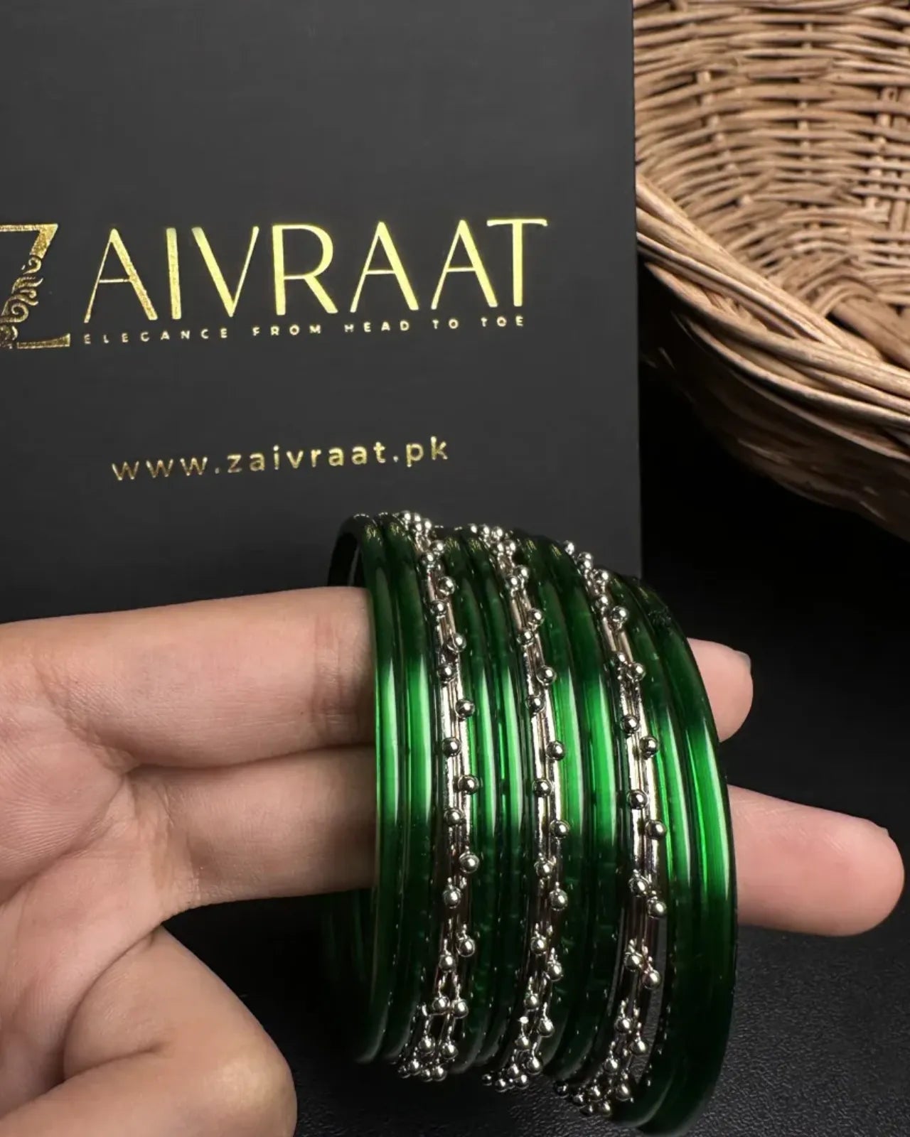 Sitara Glass Bangles (Green)