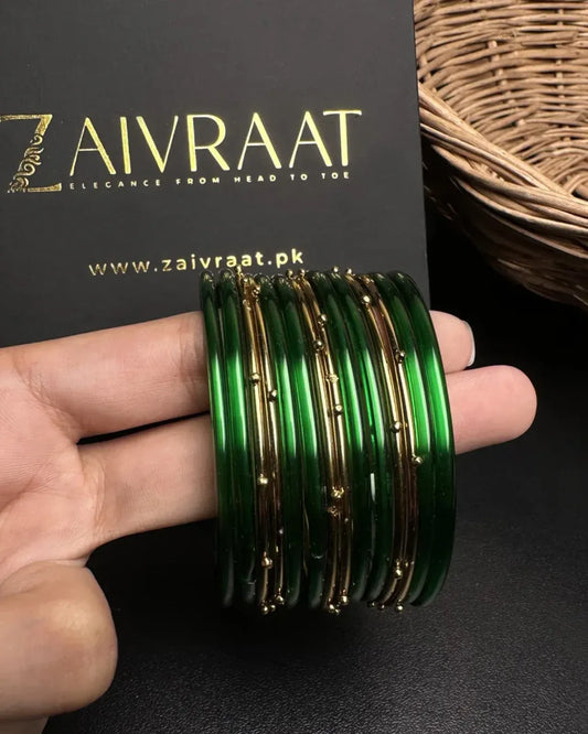 Naaz Glass Bangles (Green)