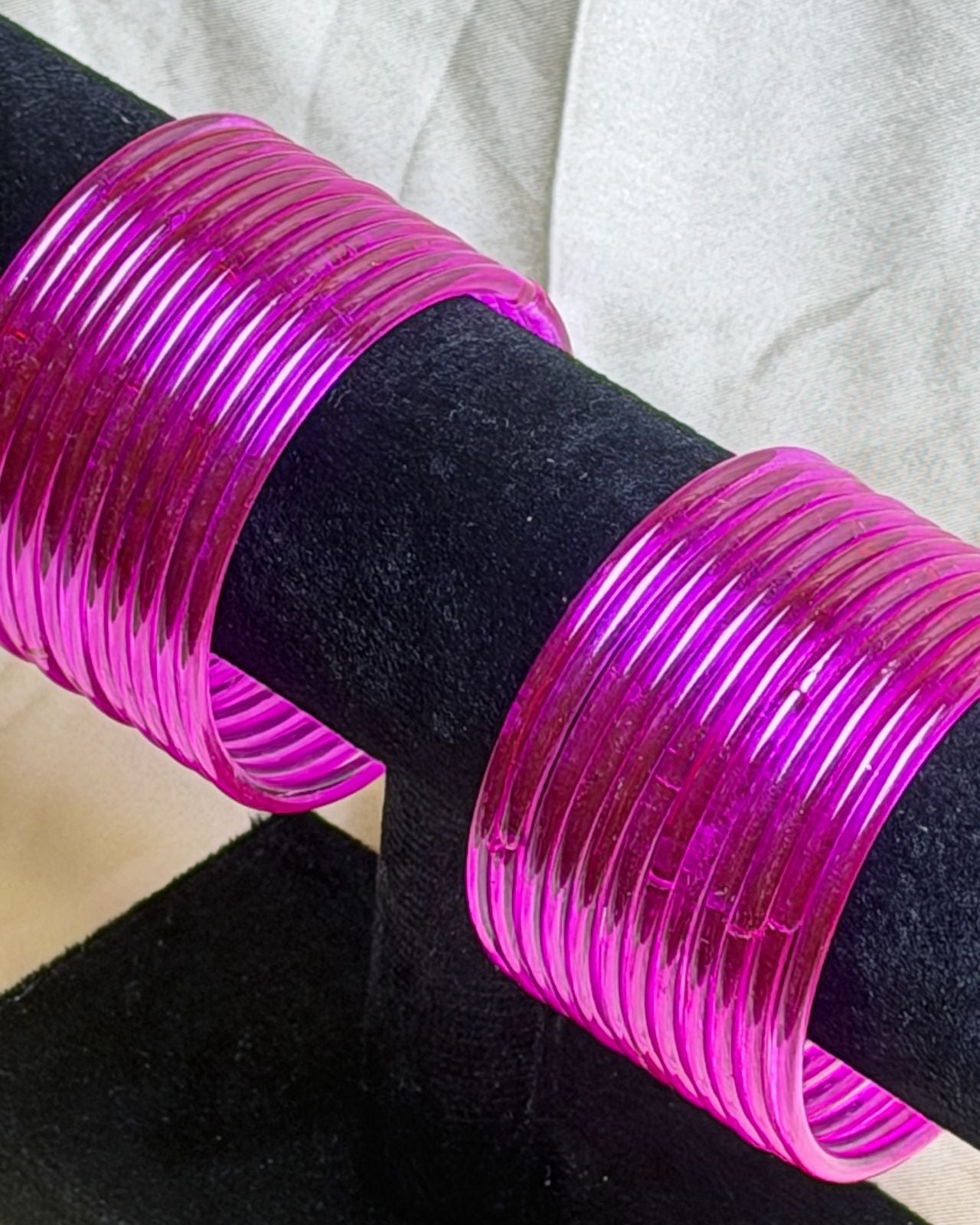 Jelly Bangles (Hot Pink)