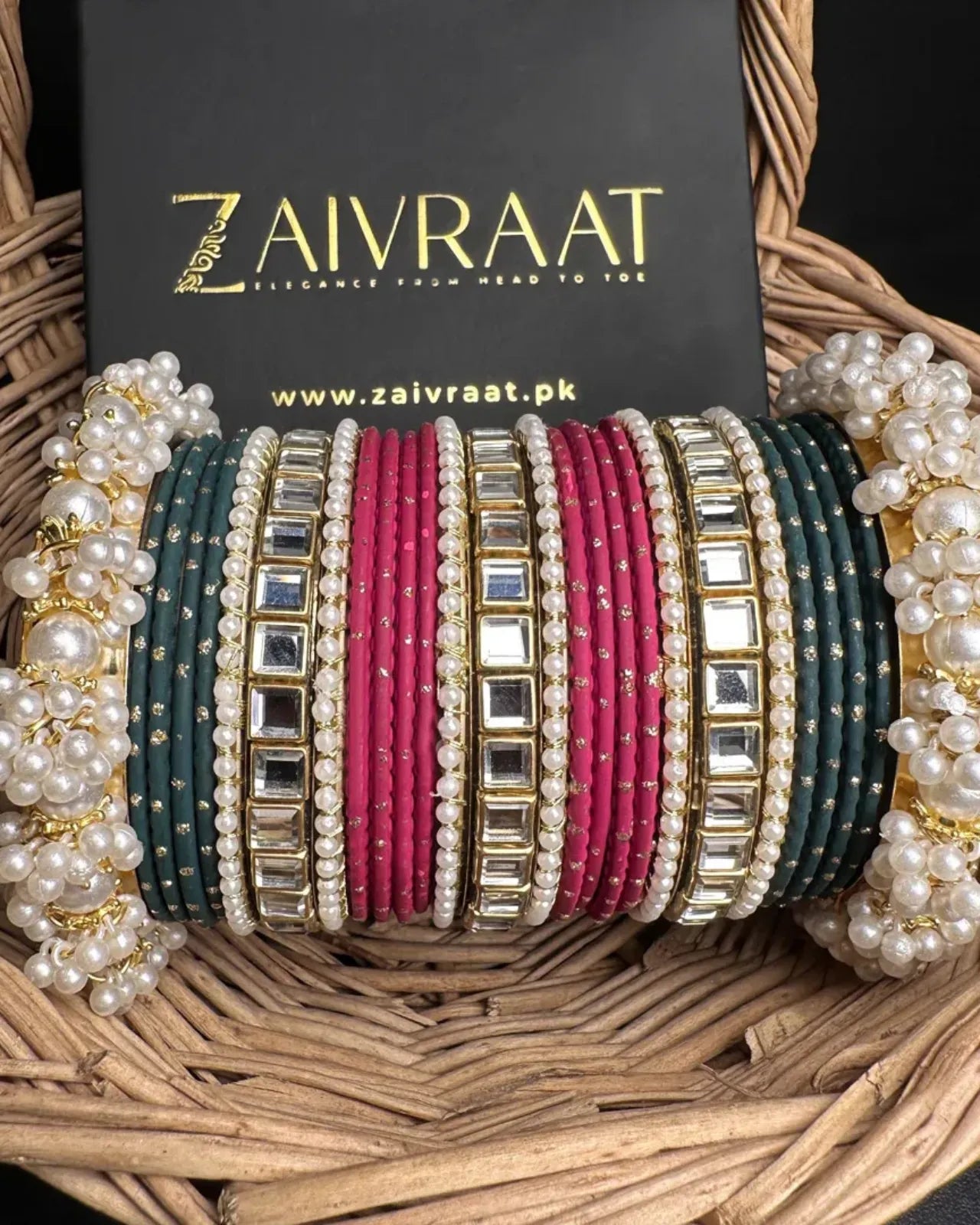 Roop - Bold Pink & Dark Green