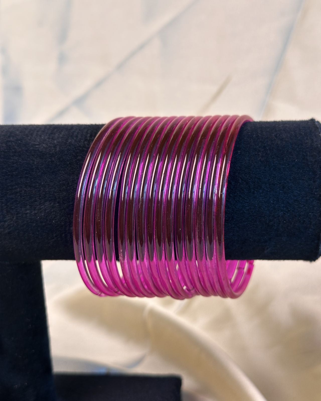 Thin Hot Pink Jelly Kashmiri Set