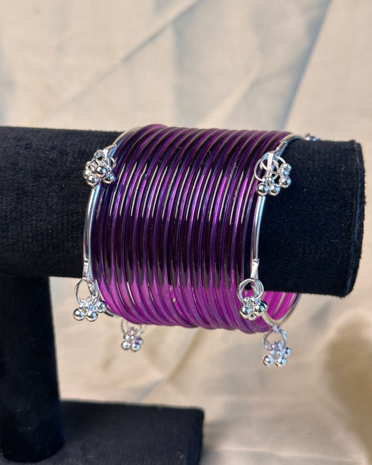 Thin Purple Jelly Kashmiri Set