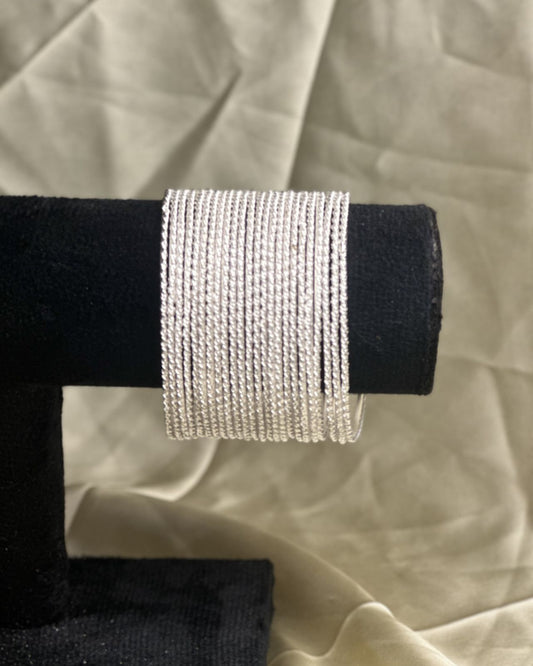 Textured Silver Bangles