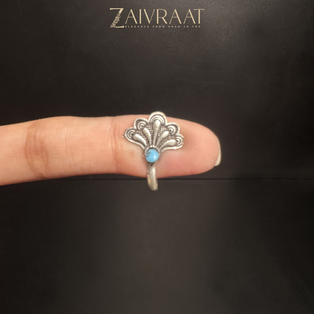 Pankh - Antique Nose ring (Aqua)