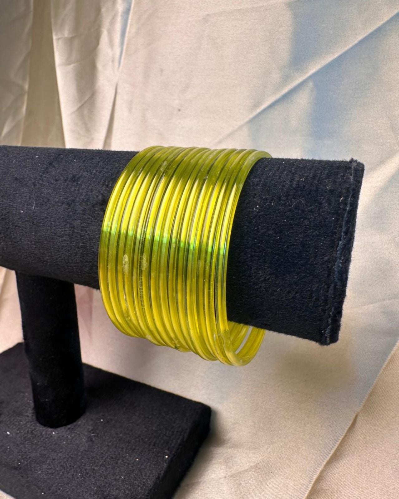 Yellow Glass Bangles