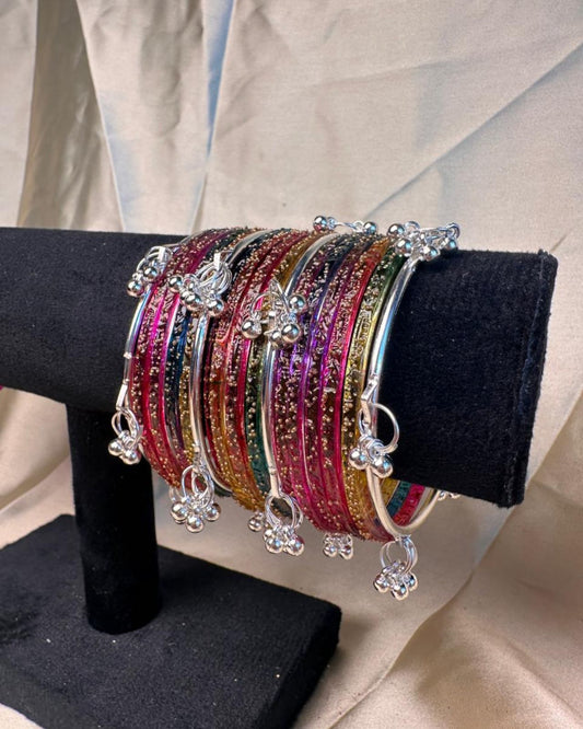 Kashmiri Bangles (Multi - Chaandi)