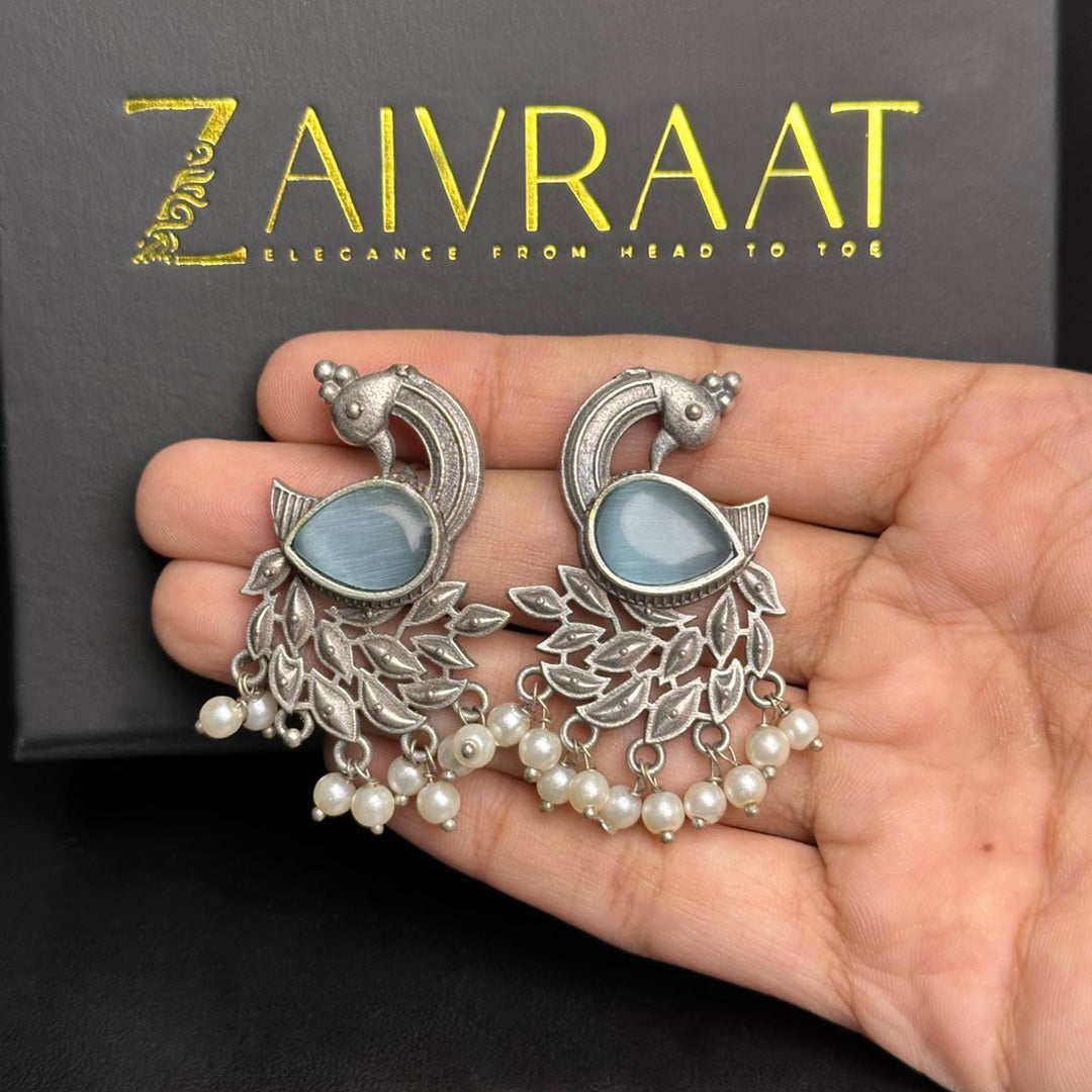 Moor Pankh Jhumki (Sky Blue)