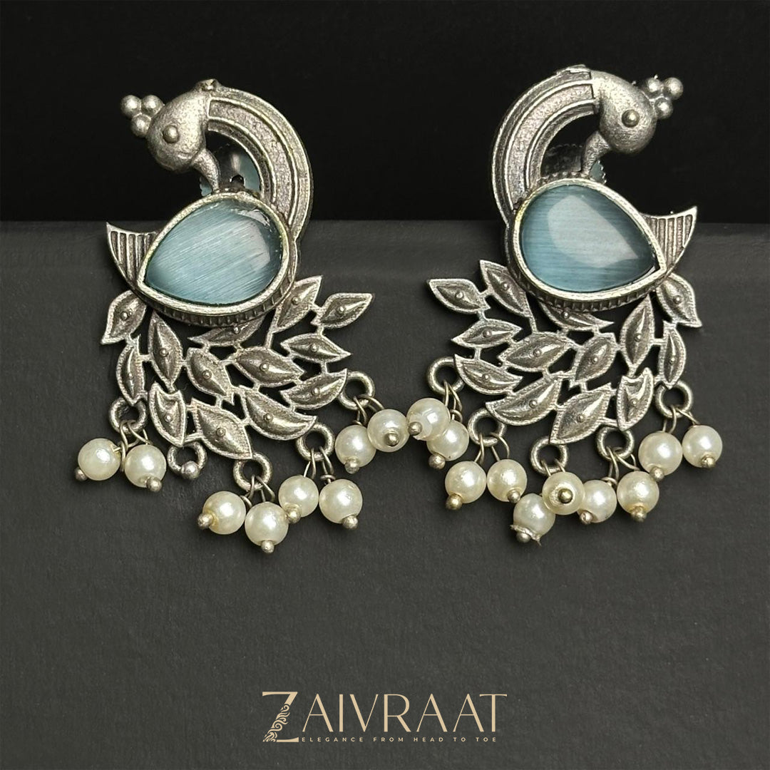 Moor Pankh Jhumki (Sky Blue)