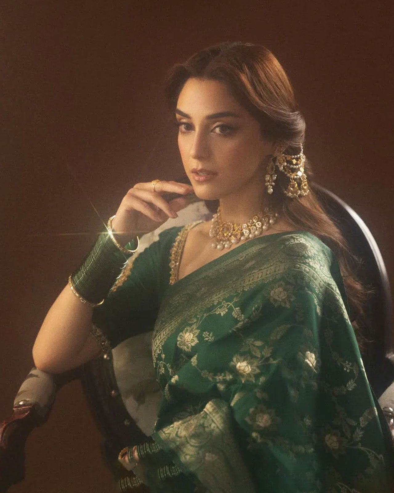 Maya Ali Inspired Green Bangle set