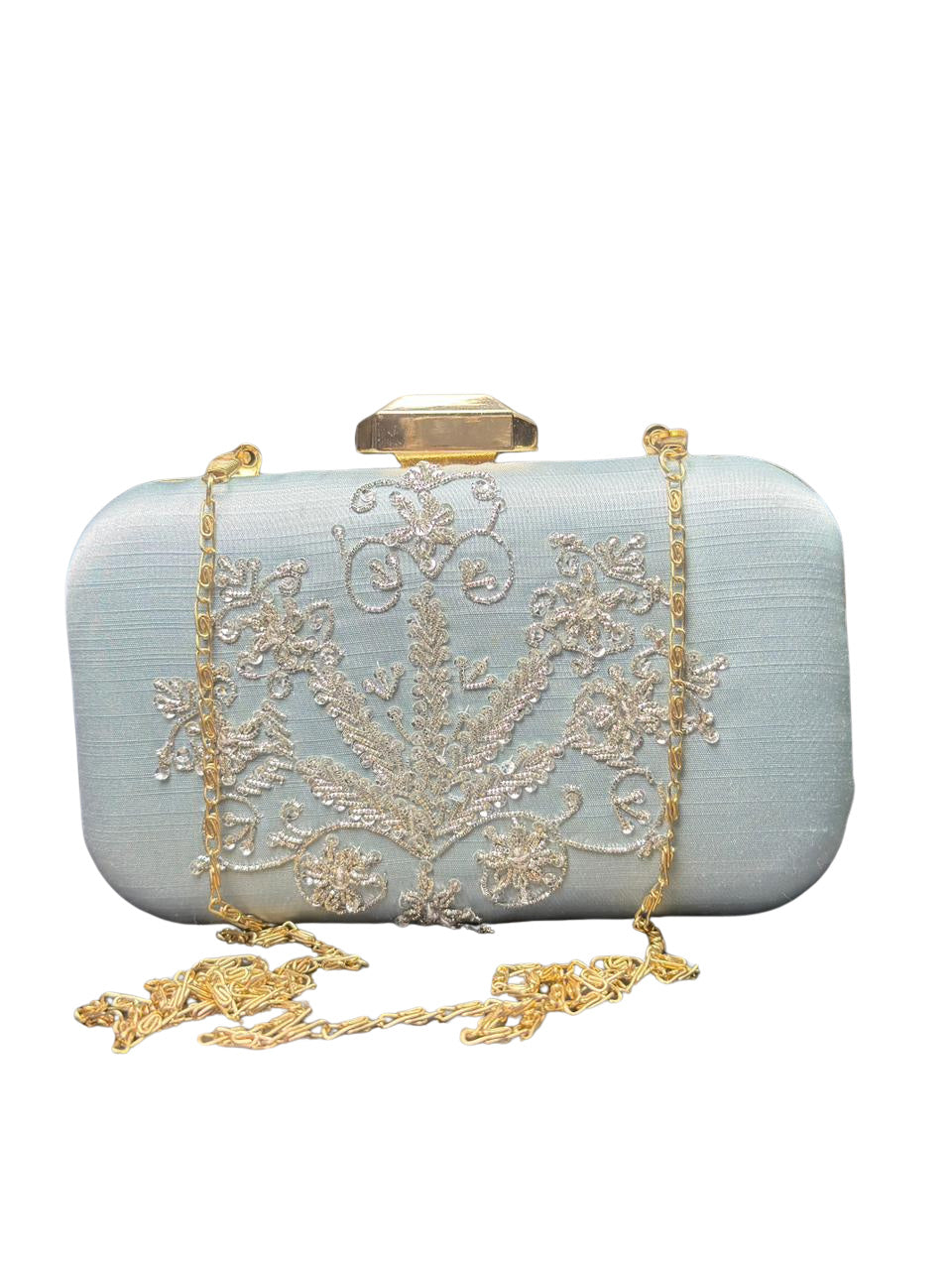 Aqua Whisper Clutch