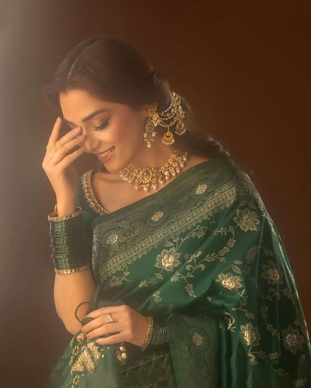 Maya Ali Inspired Green Bangle set