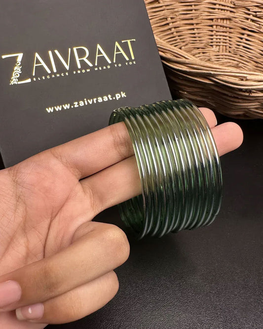 Aaina Glass Bangles (Green)