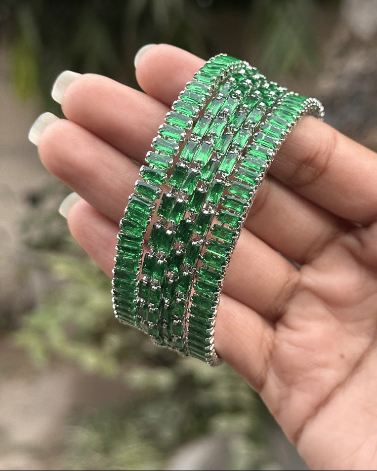 Emerald Luxe Bangles