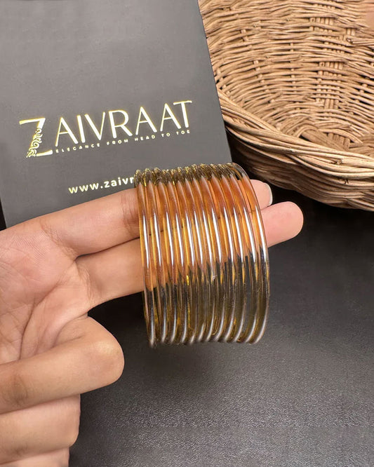 Aaina Glass Bangles (Gold)