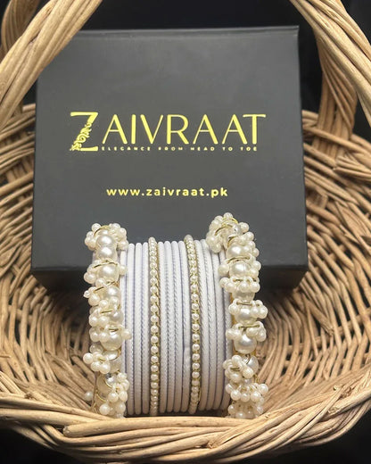 Durrah - Pearl Metal Bangles