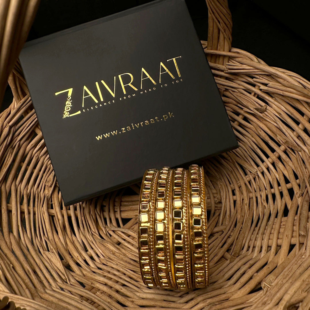 Kundan Bangles -  (Copper)