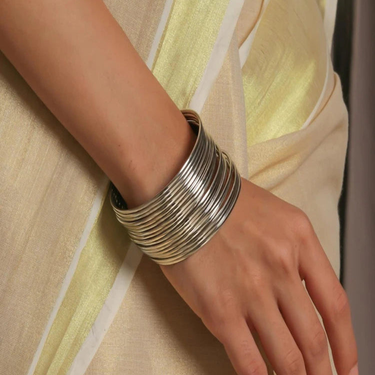 Sharjeena Inspired Sliver Steel Bangles