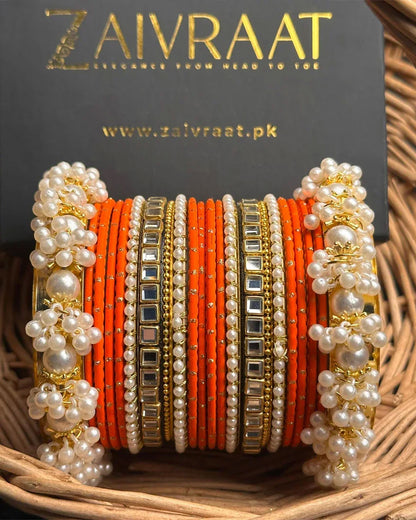 Zewrak - Square Kundan Bangle Set