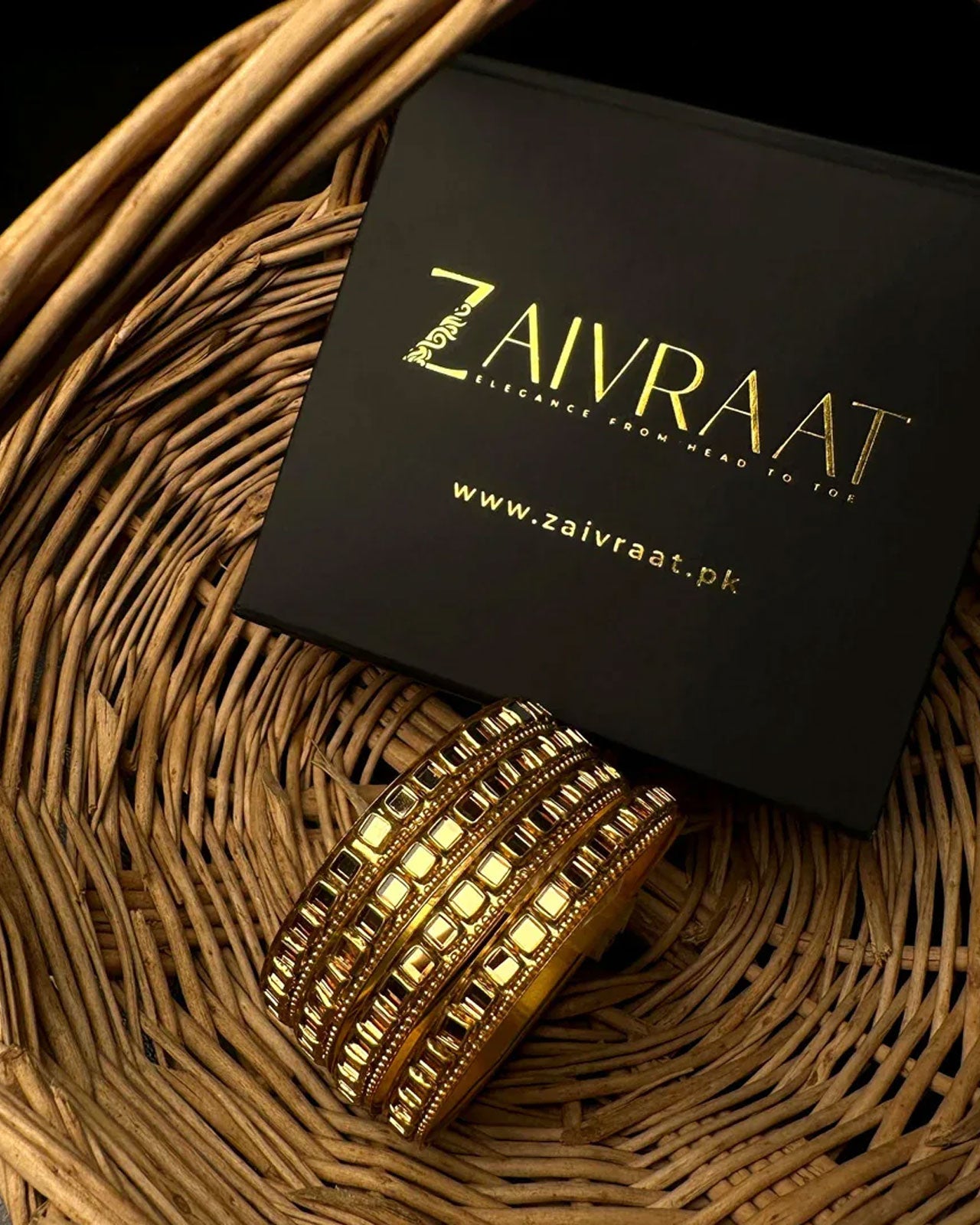 Kundan Bangles -  (Copper)