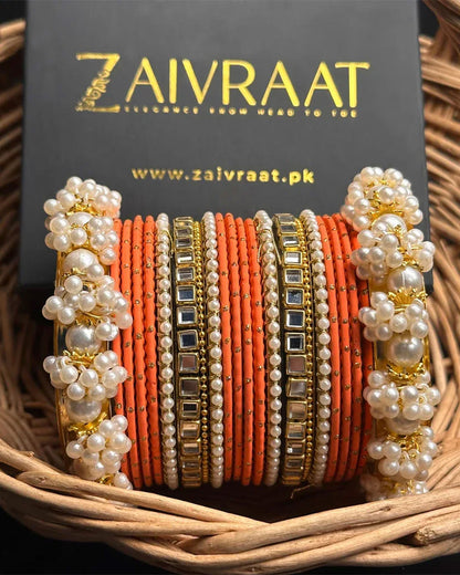 Zewrak - Square Kundan Bangle Set