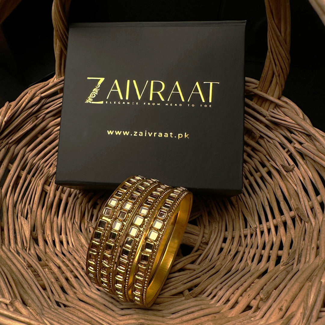 Kundan Bangles -  (Copper)