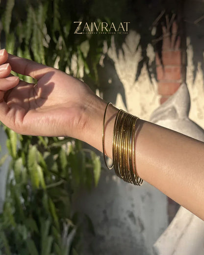 Durefishan Inspired Golden Steel Bangles
