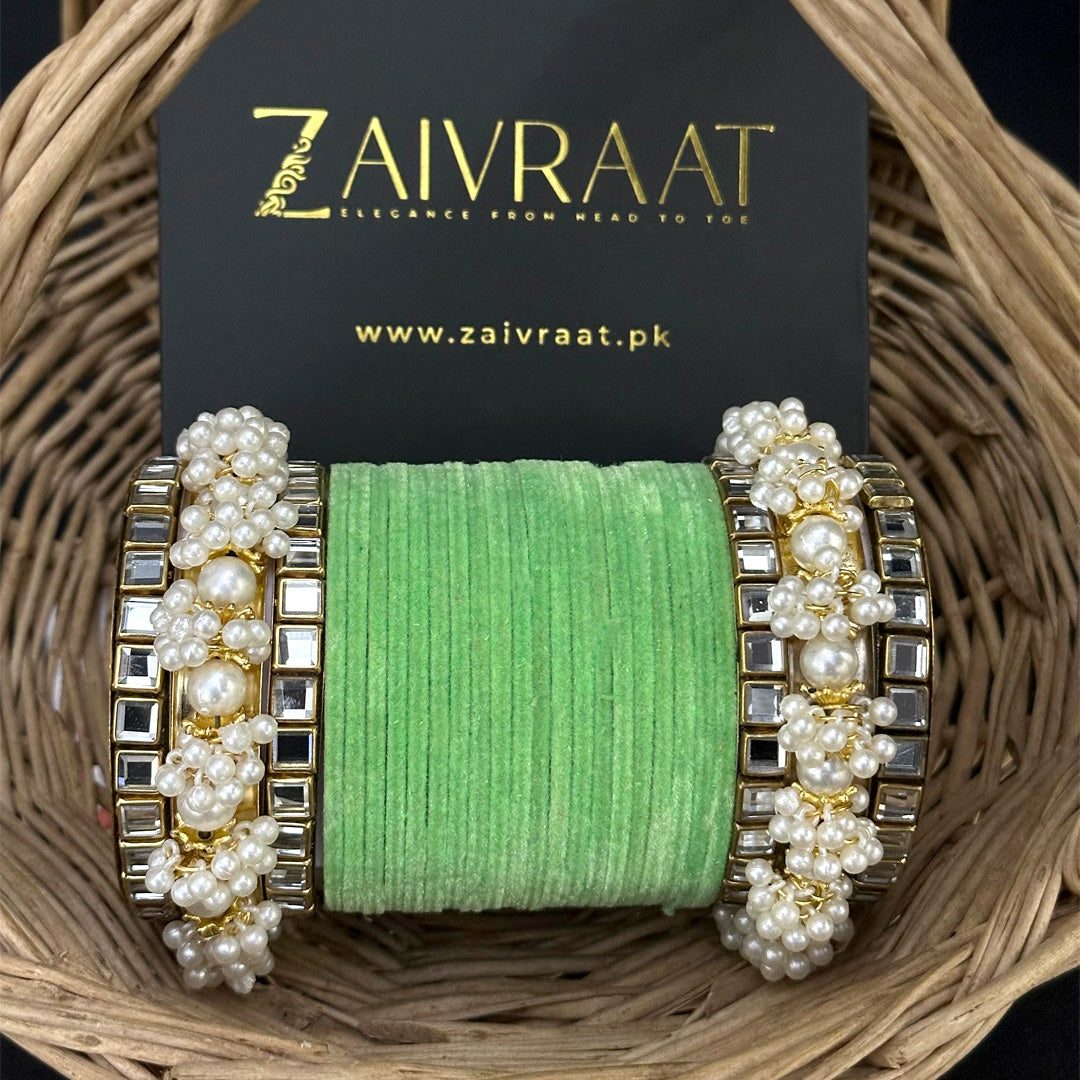 Gulnaar Velvet  Bangle Set