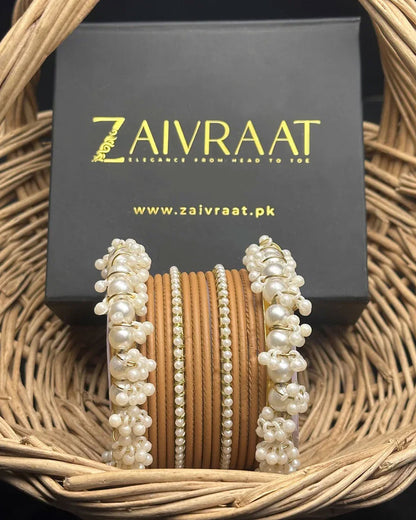 Durrah - Pearl Metal Bangles