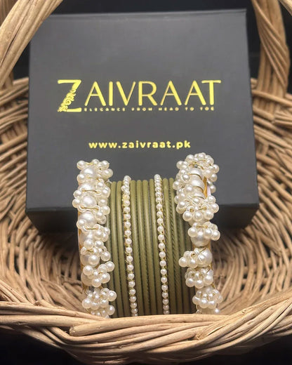 Durrah - Pearl Metal Bangles