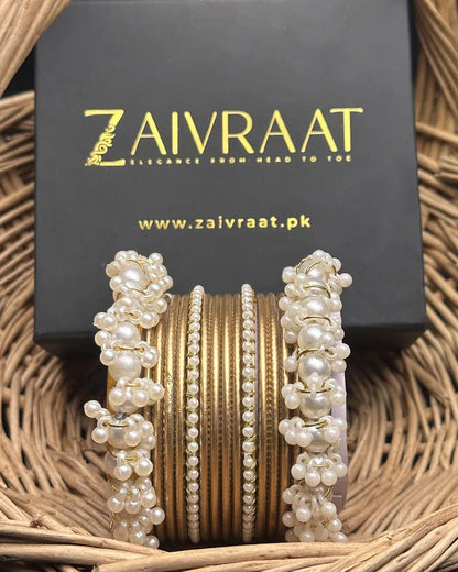 Durrah - Pearl Metal Bangles