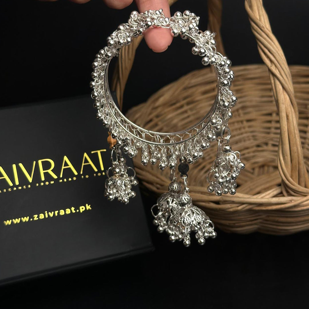 Kohinoor Jhumka Bangle (Silver)