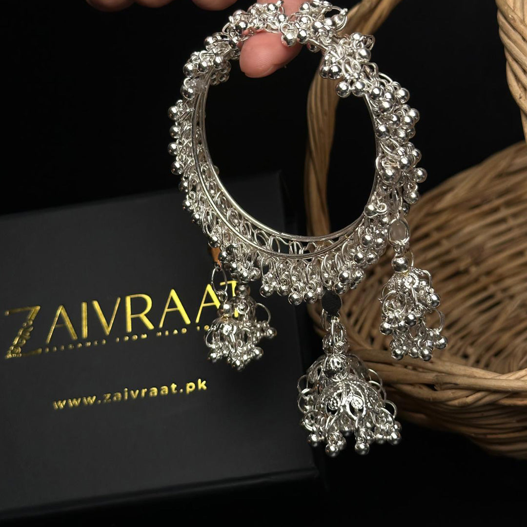 Kohinoor Jhumka Bangle (Silver)