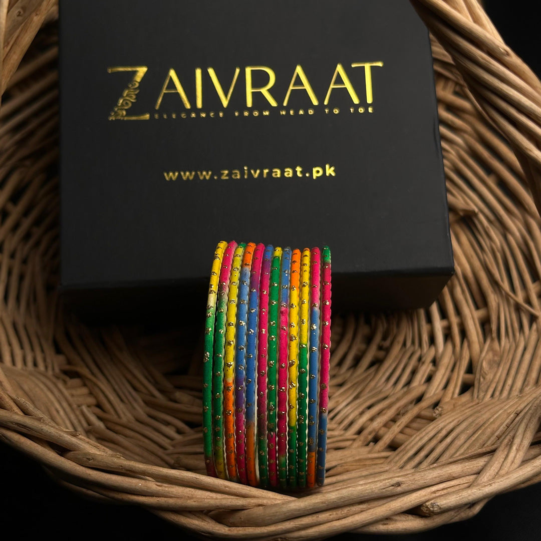 Dotted Metallic Bangles