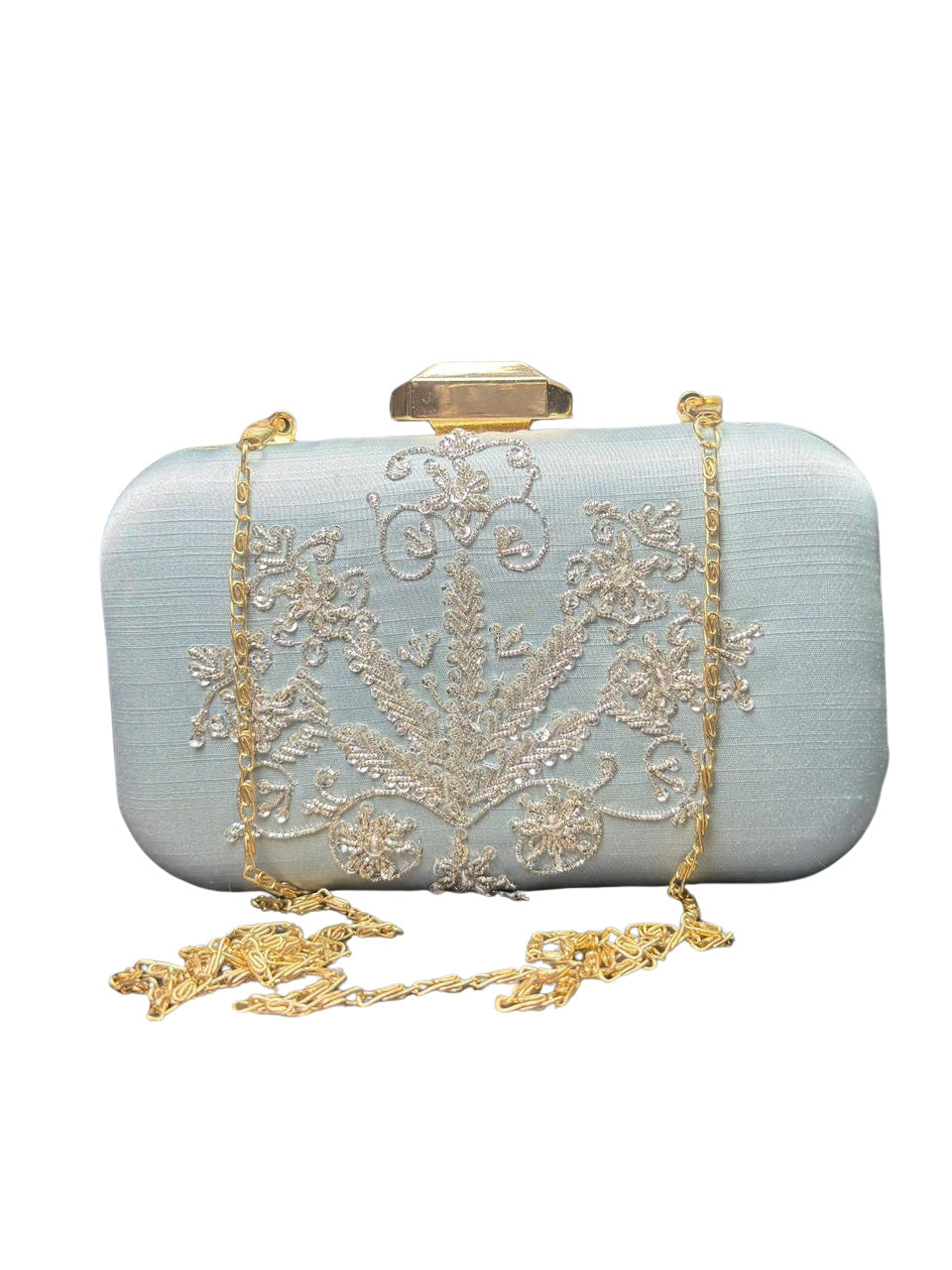 Aqua Whisper Clutch