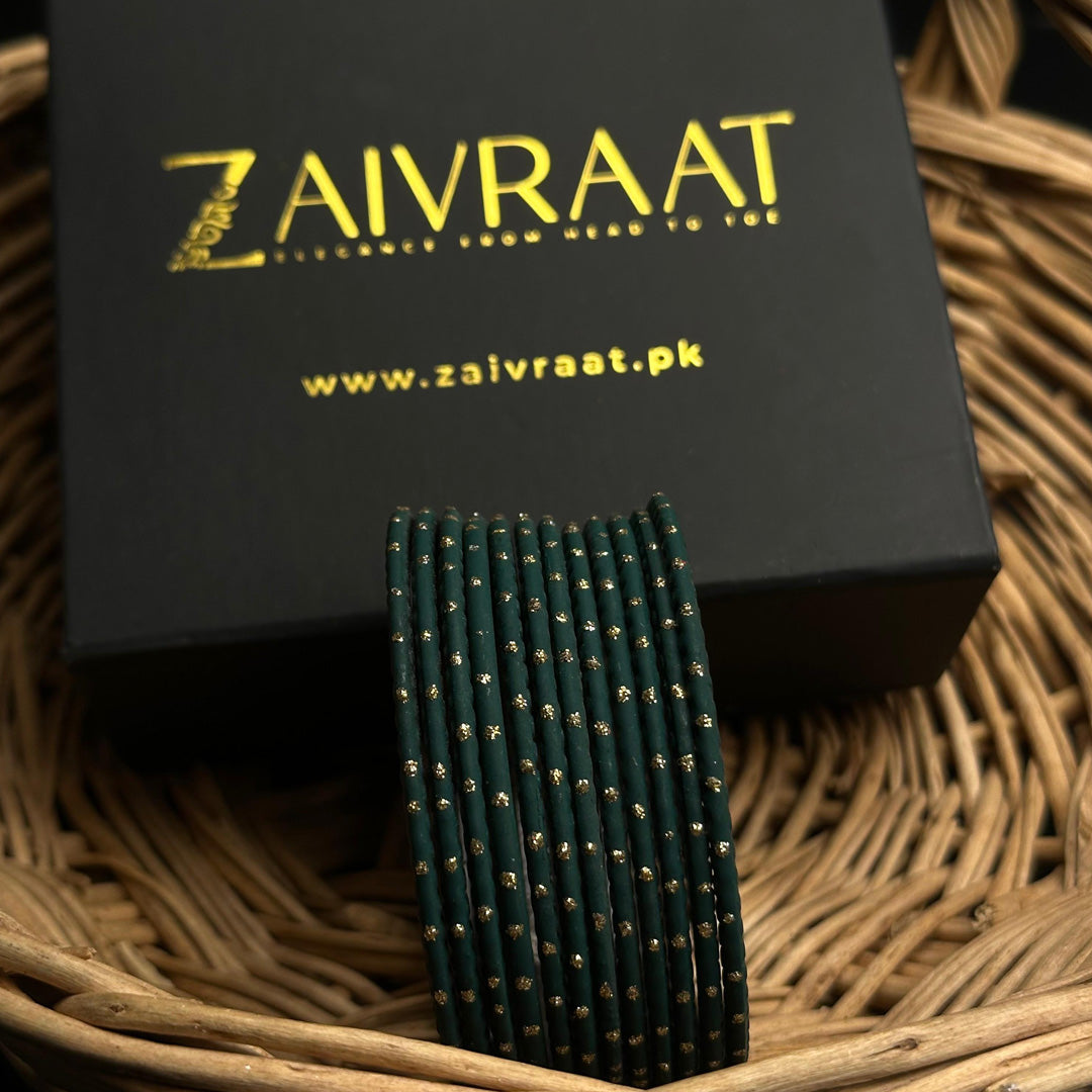 Dotted Metallic Bangles