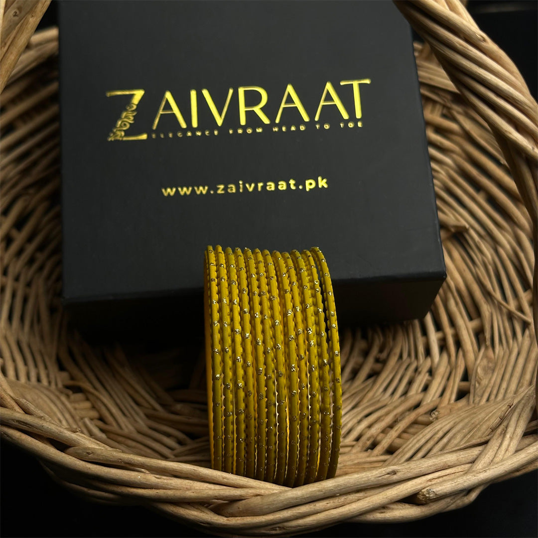 Dotted Metallic Bangles