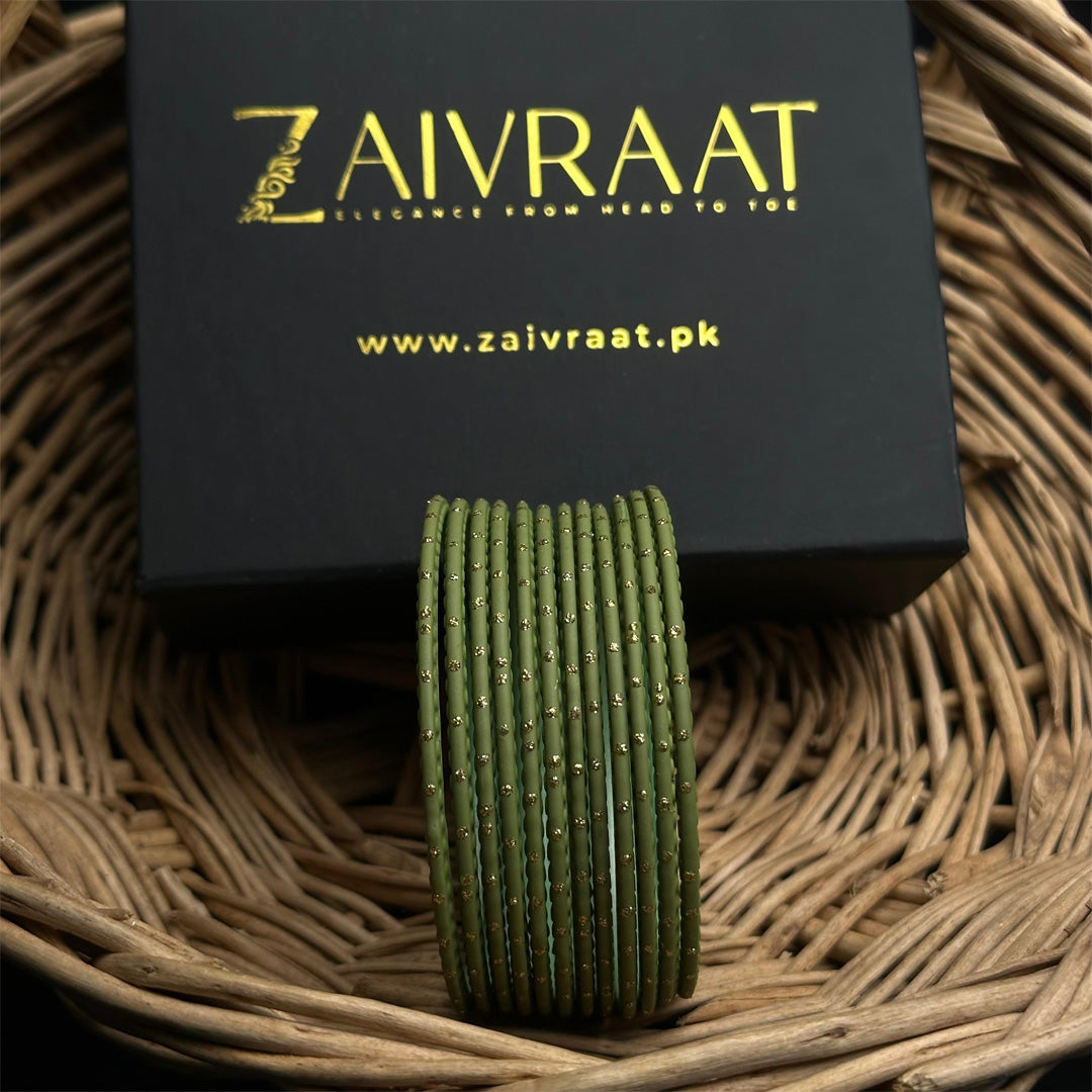 Dotted Metallic Bangles