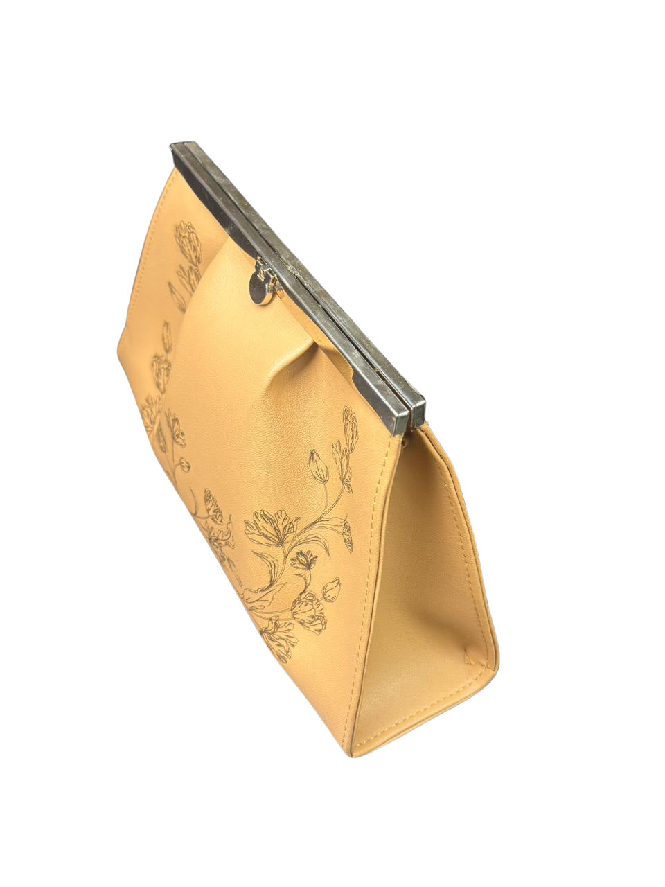 Elegant Floral Embossed Clutch