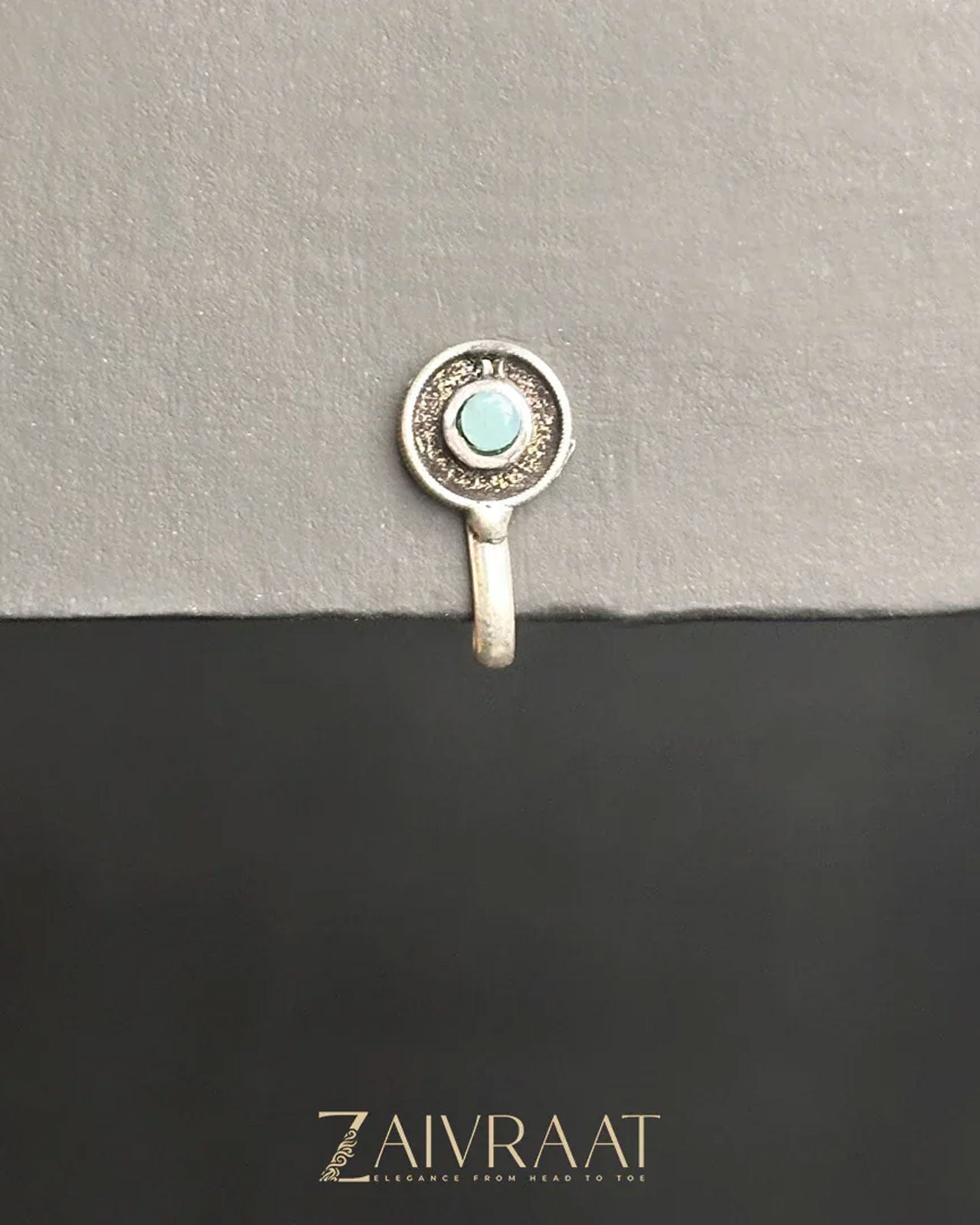 Daaira - Antique Nose Ring (Aqua)