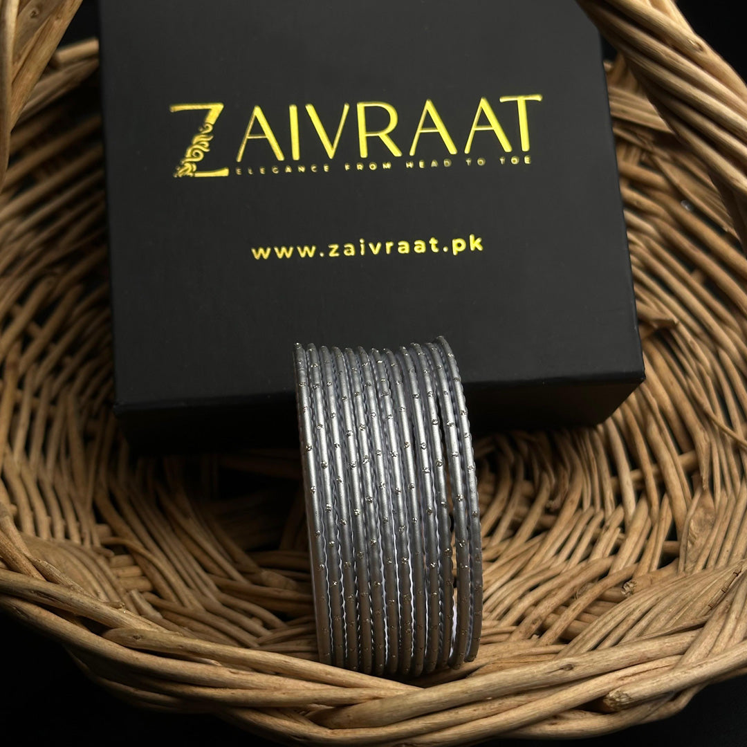 Dotted Metallic Bangles