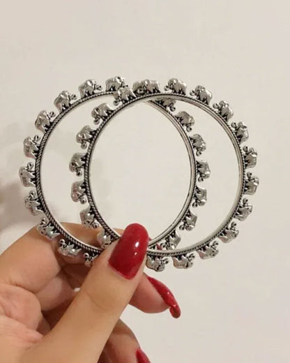 Rajasthani Elephant Oxidised Kangan