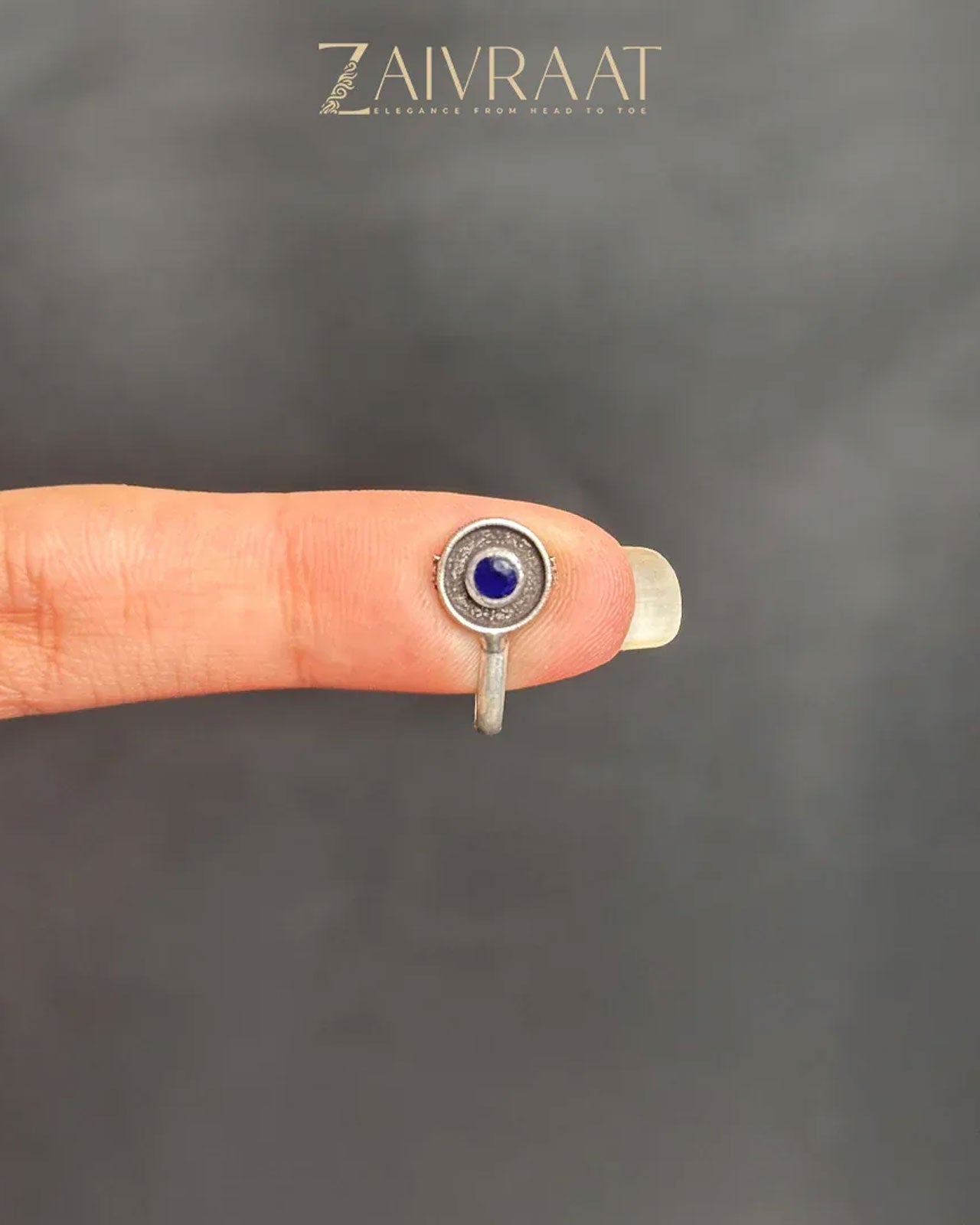 Daaira - Antique Nose Ring (Blue)