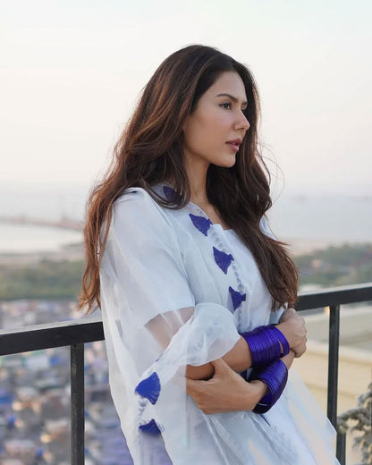 Sonam Bajwa inspired Blue Glass Bangles