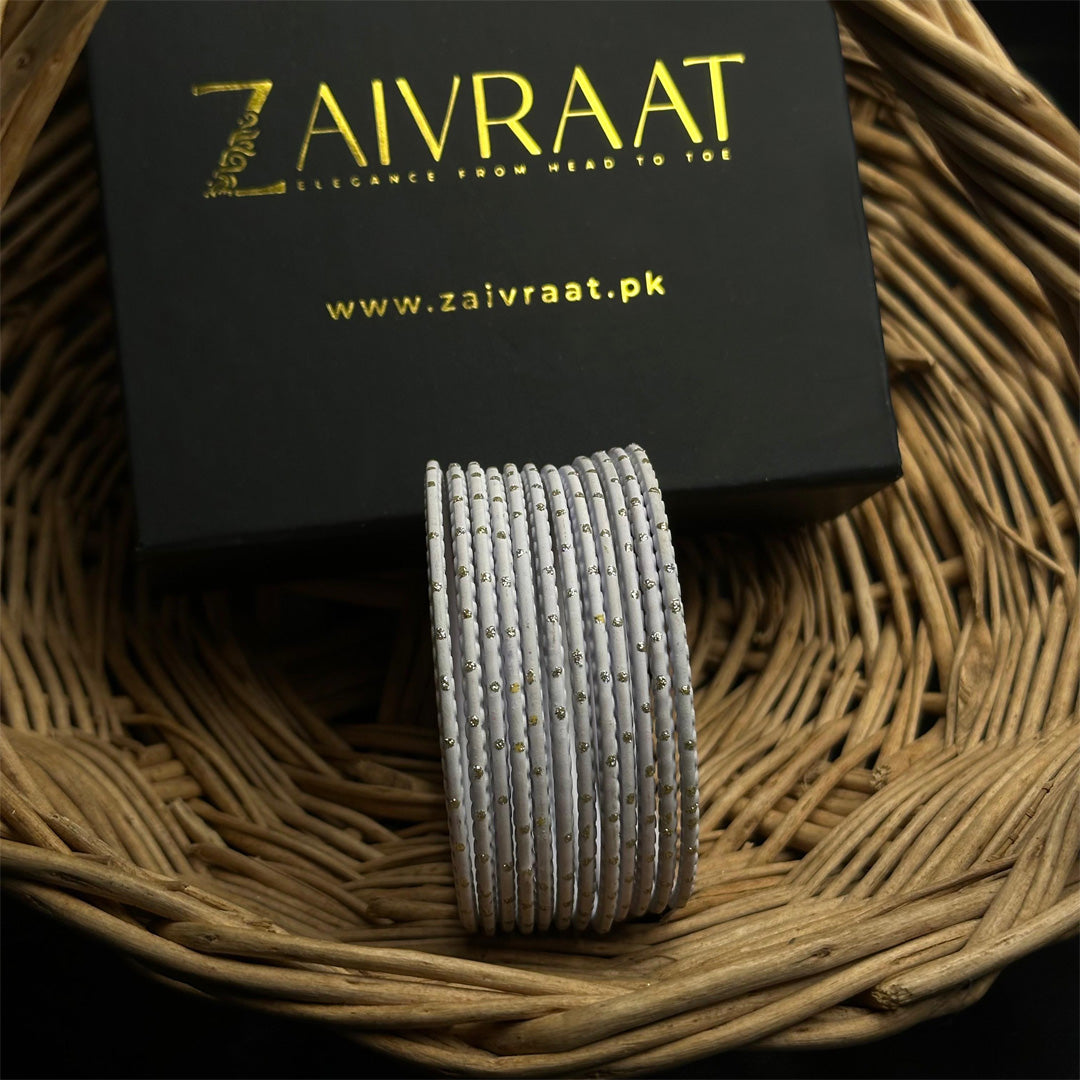 Dotted Metallic Bangles