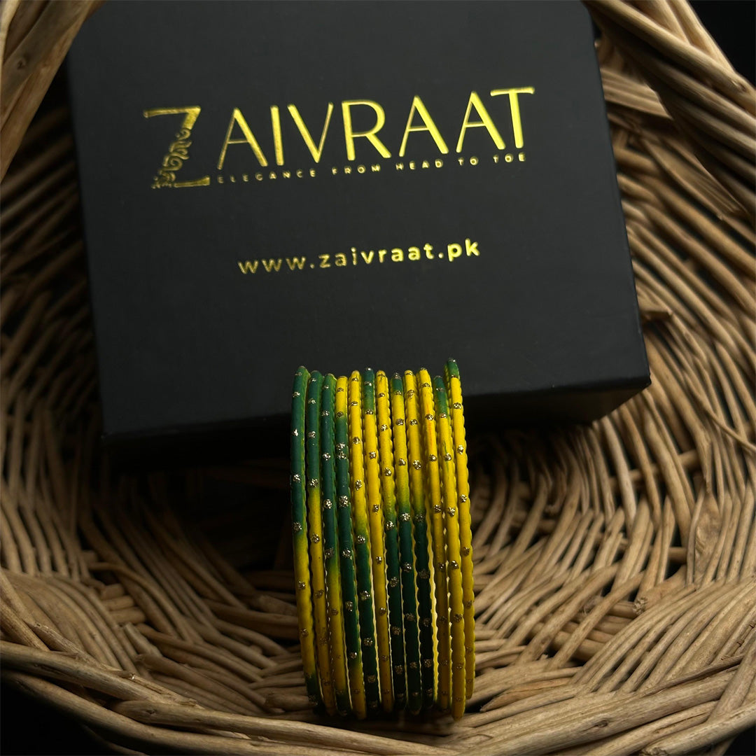 Dotted Metallic Bangles