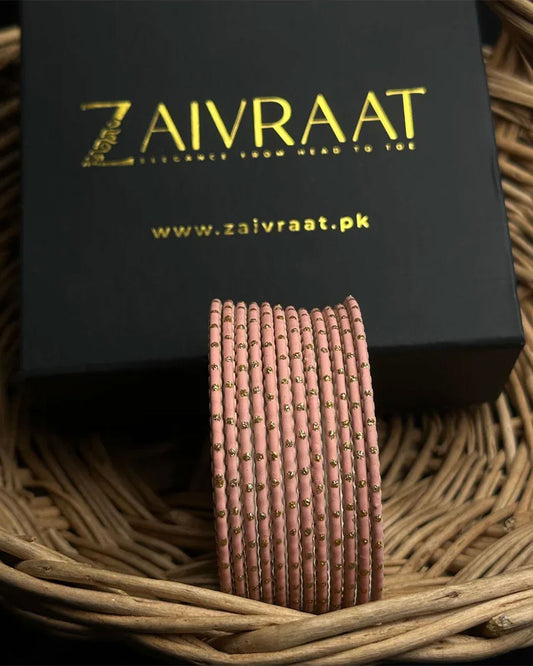 Dotted Metallic Bangles