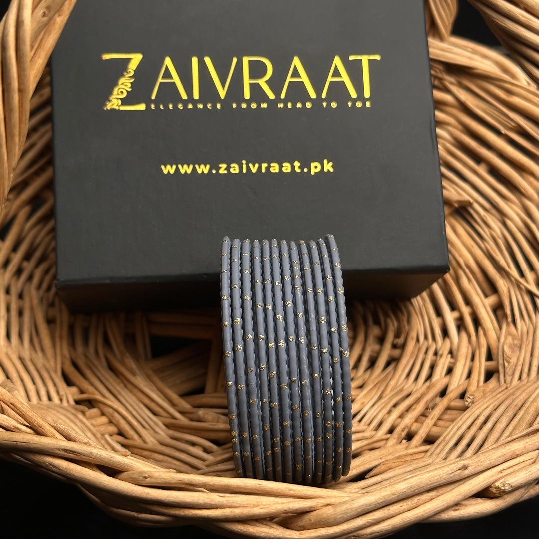 Dotted Metallic Bangles